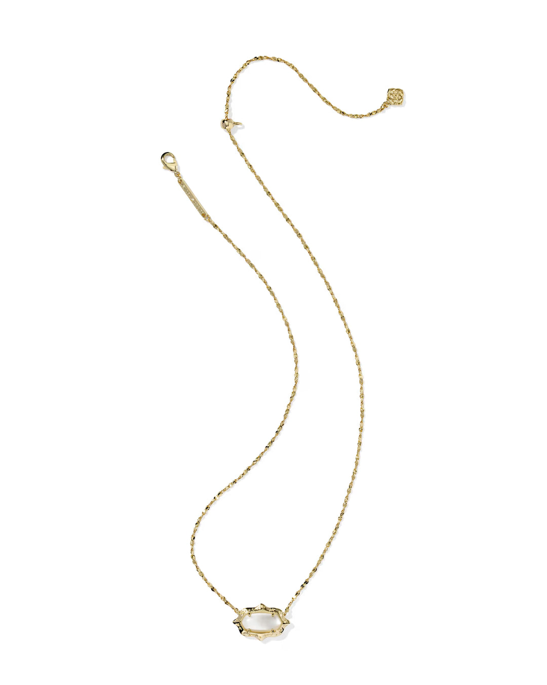 Elisa Scallop Frame Gold Short Pendant Necklace