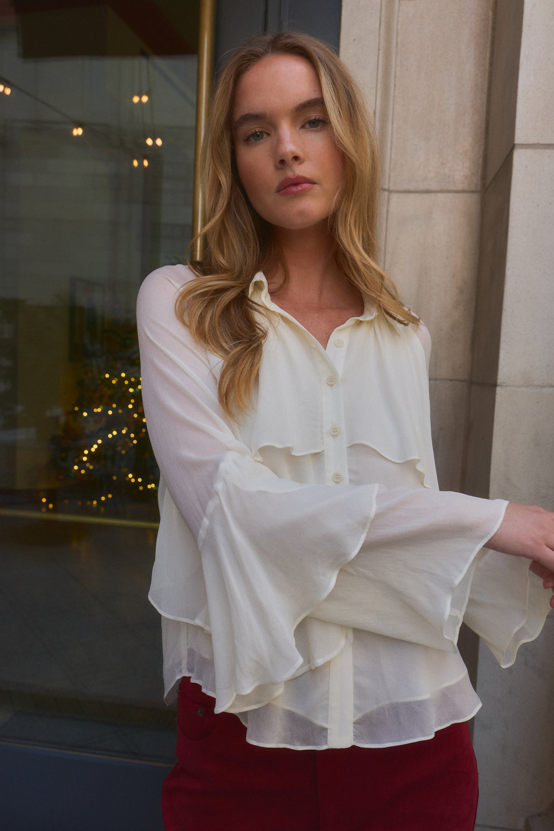 T5684 WILFRED RUFFLE TOP