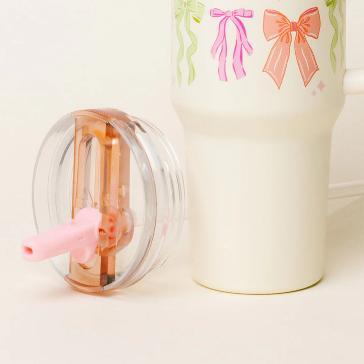 Sorority 40 oz Lifestyle Flip Straw Tumbler Bow Affair