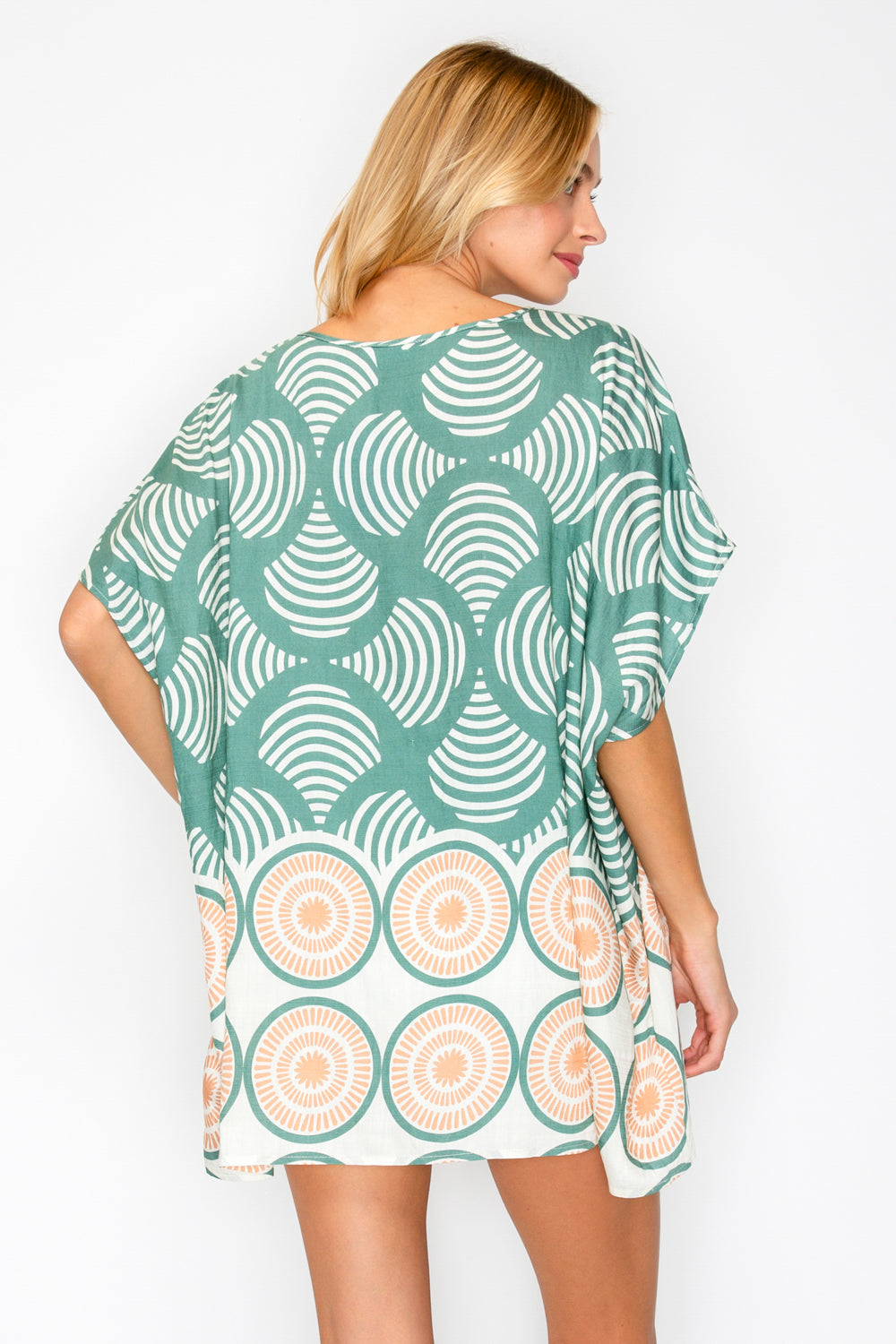 OLIVE SHELL TUNIC TOP