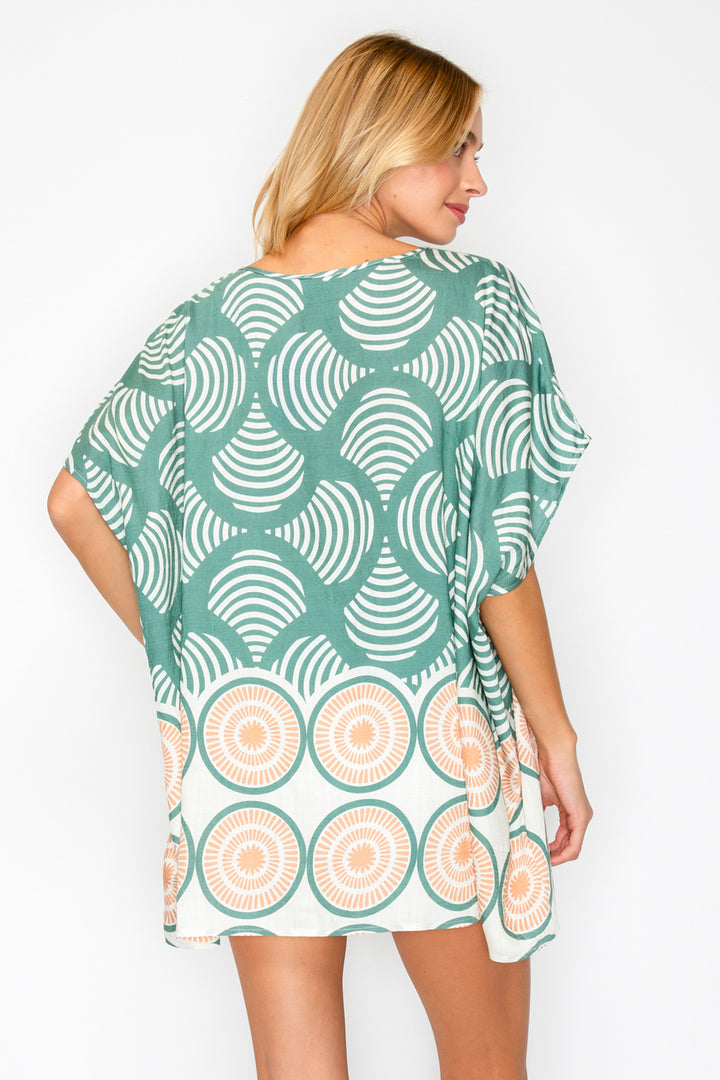 OLIVE SHELL TUNIC TOP