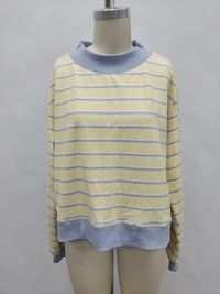 Mockneck Stripe Sweatshirt