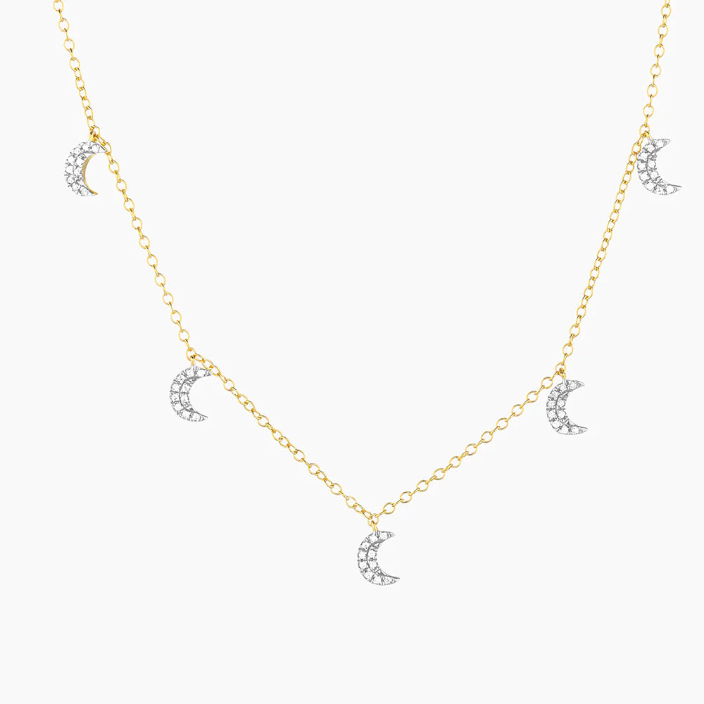 Crescent Moons Pendant Necklace