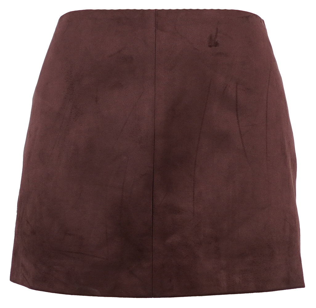 SK5587 LIAN MINI FAUX SUEDE SKIRT