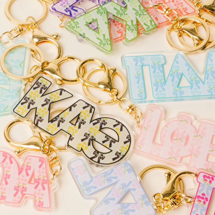 Sorority Oh So Fancy Letter Acrylic Keychainy
