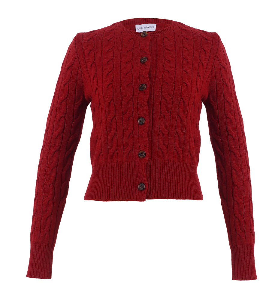 SW5831 DELIA CABLE KNIT CARDIGAN
