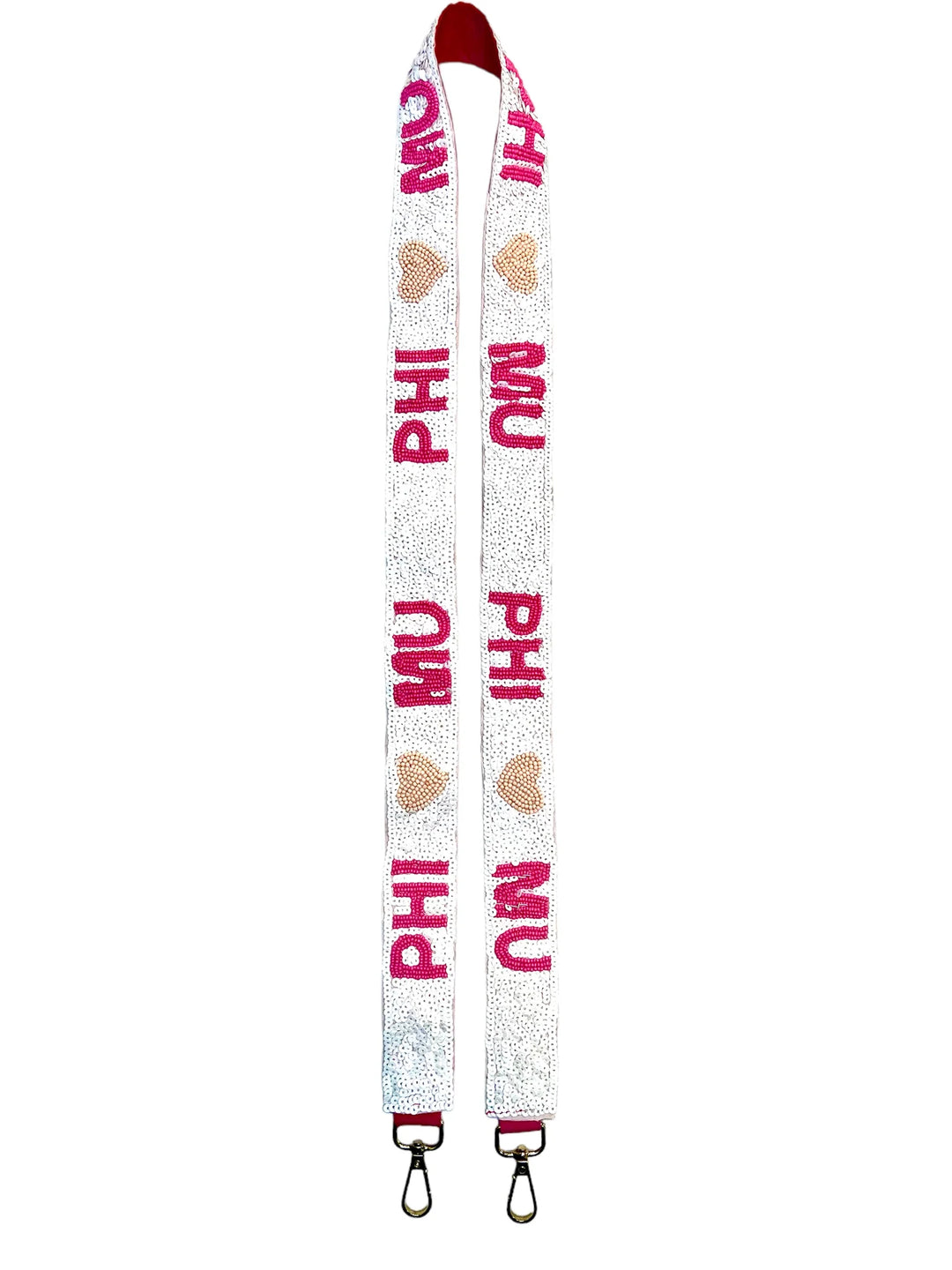 Sequin Sorority Heart Purse Strap