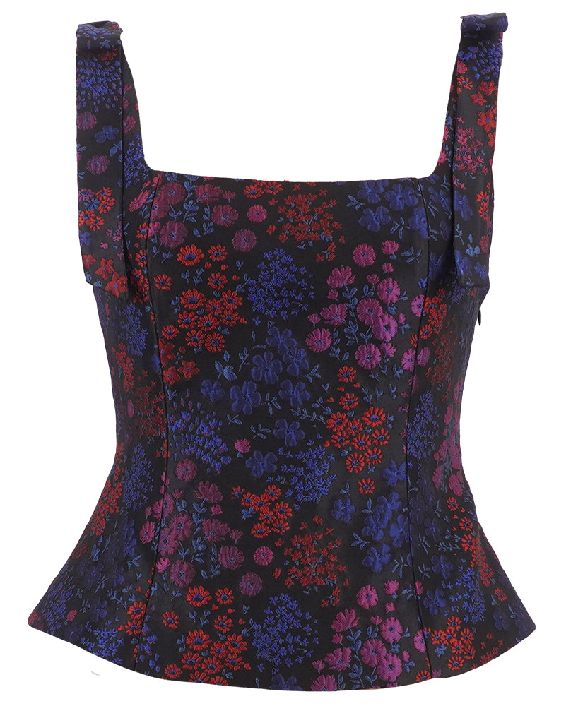 T5623 SABRINA BROCADE TOP