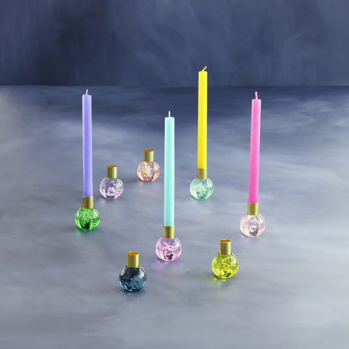 Crystal Ball Taper Candle Holder