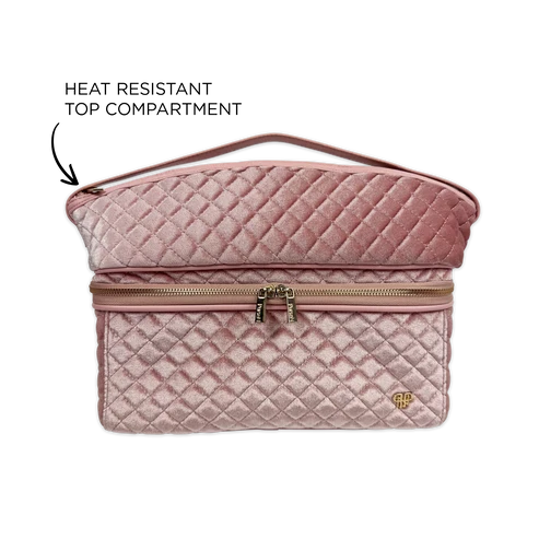 PURSEN Stylist Bag - Blush Velvet Quilted