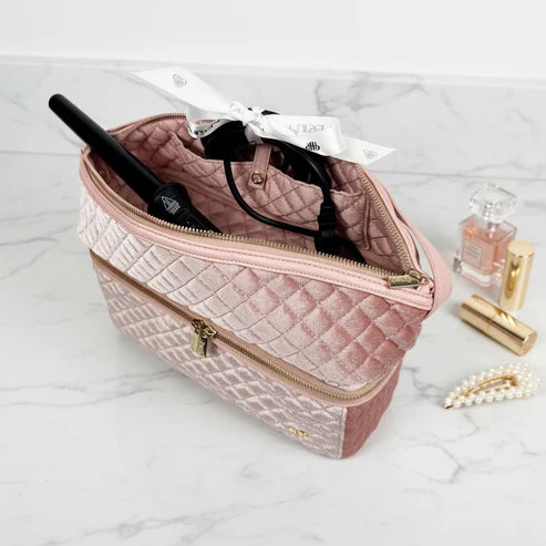 PURSEN Stylist Bag - Blush Velvet Quilted