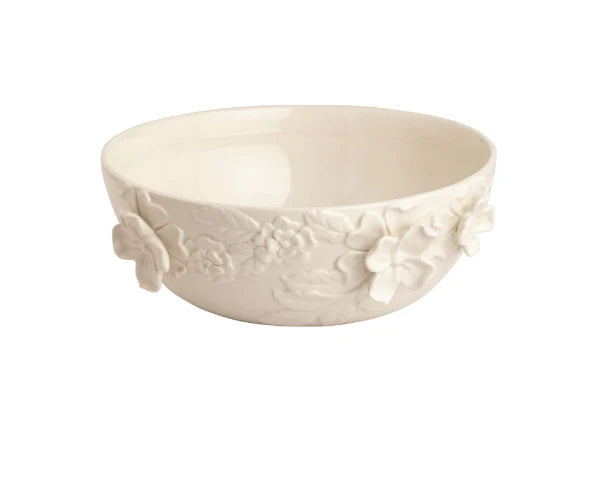 Mud Pie White Floral Bowl