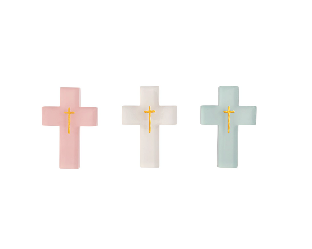 Mud Pie Painted Resin Crosses