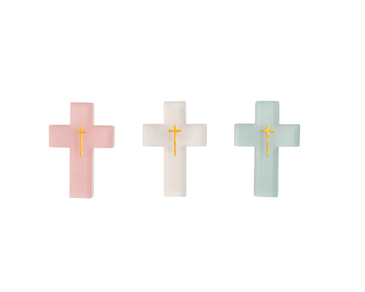 Mud Pie Painted Resin Crosses