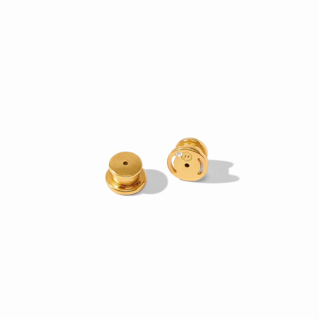 Julie Vos Wave Stone Stud Pearl Earring