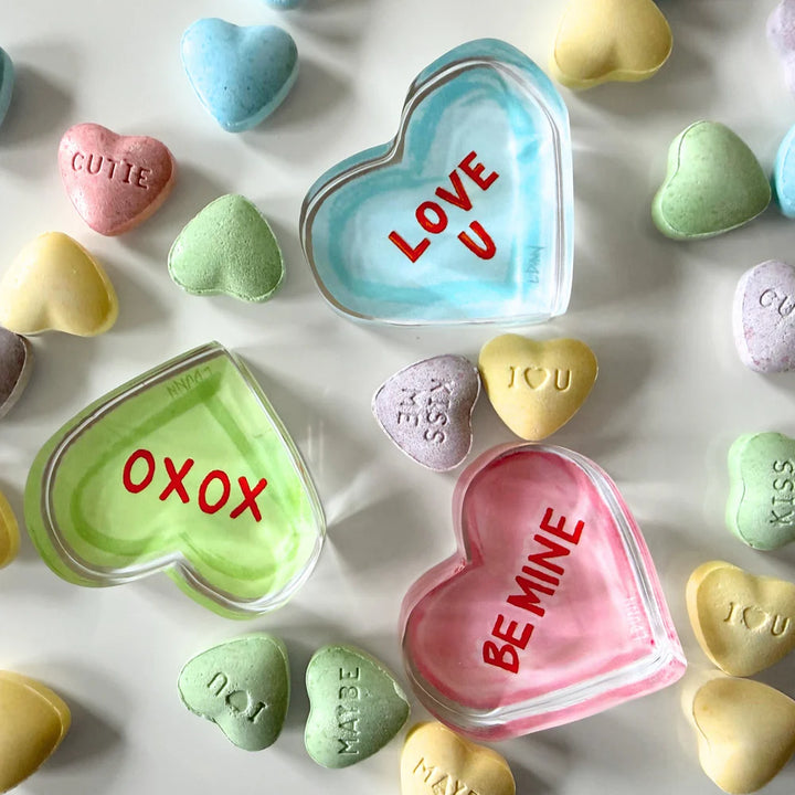 XOXO Green Acrylic "Candy Heart"