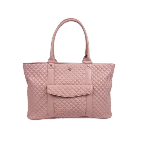 PURSEN VIP Luxury Tote - Blush Velvet Quilted