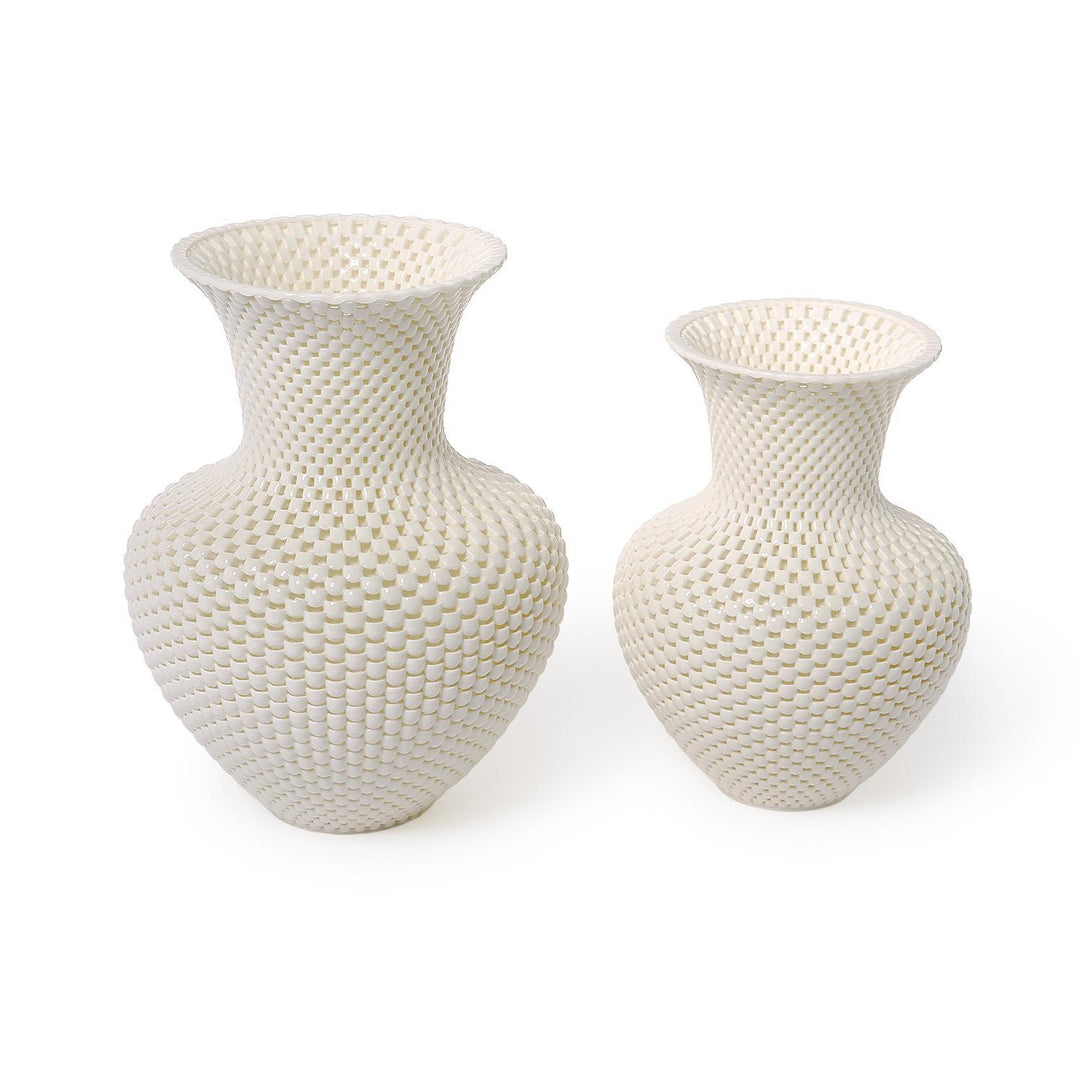 Two's Company S/2 Filigree Vase