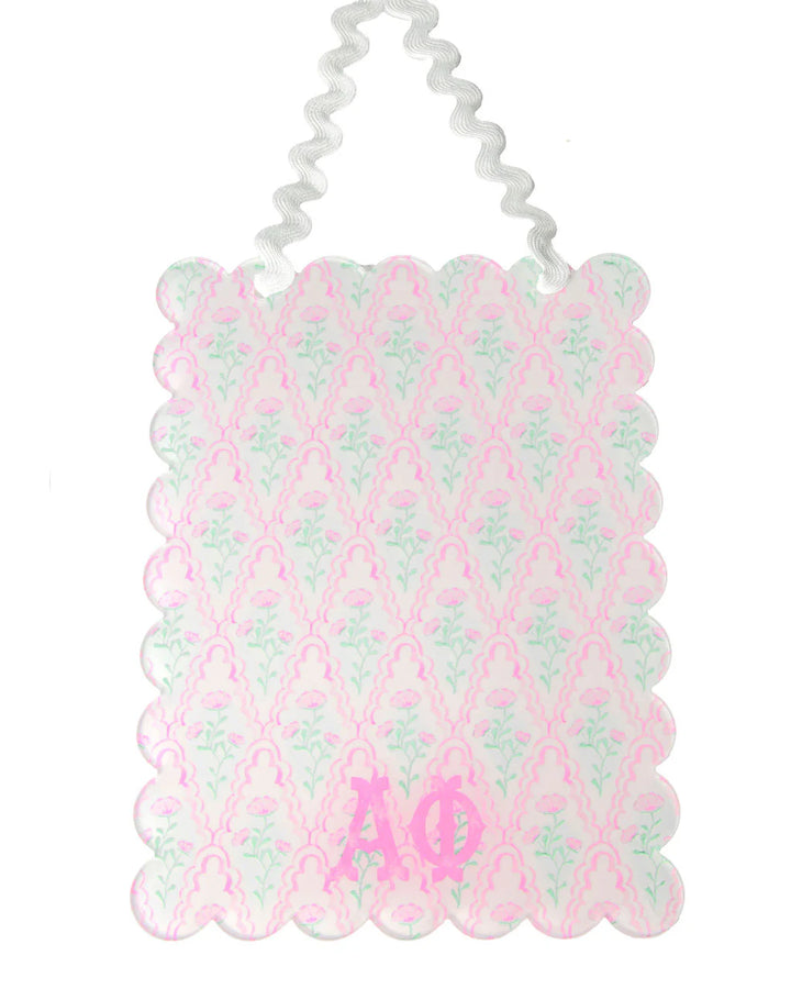 Sorority Acrylic Memo Board with Ric-Rac Bow