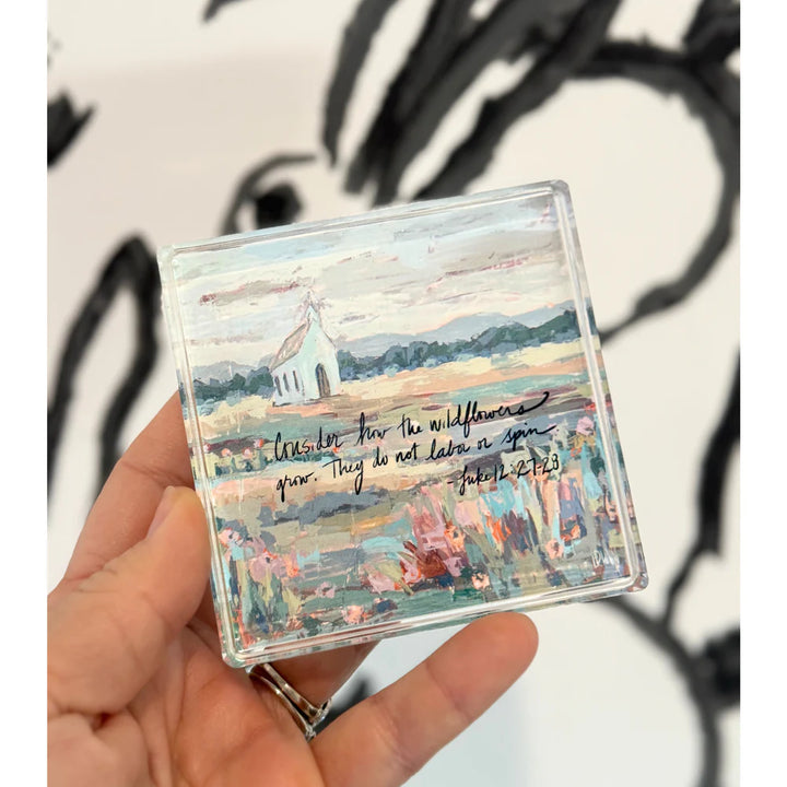 Luke 12:27-28 Acrylic Scripture Block