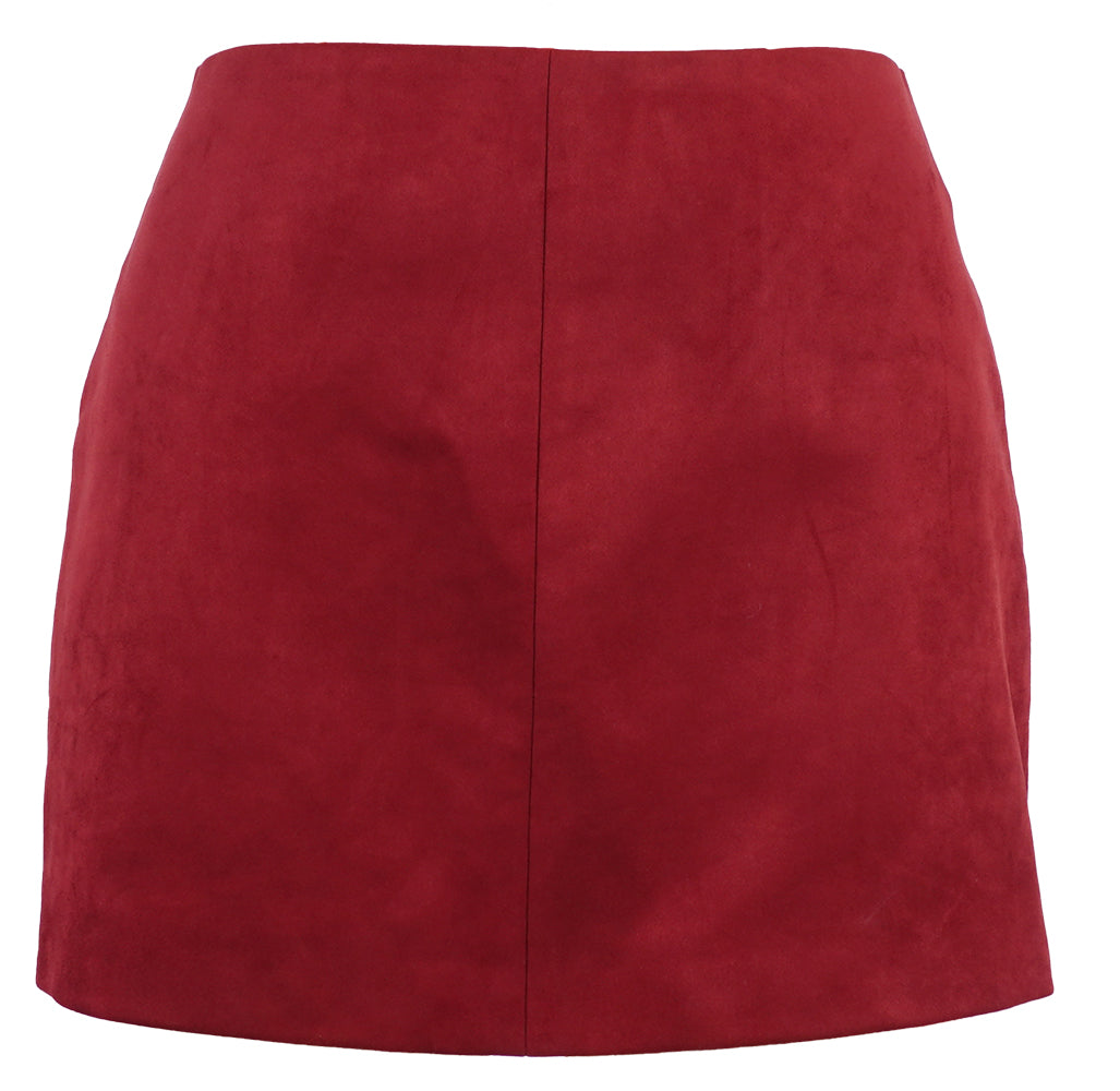 SK5587 LIAN MINI FAUX SUEDE SKIRT