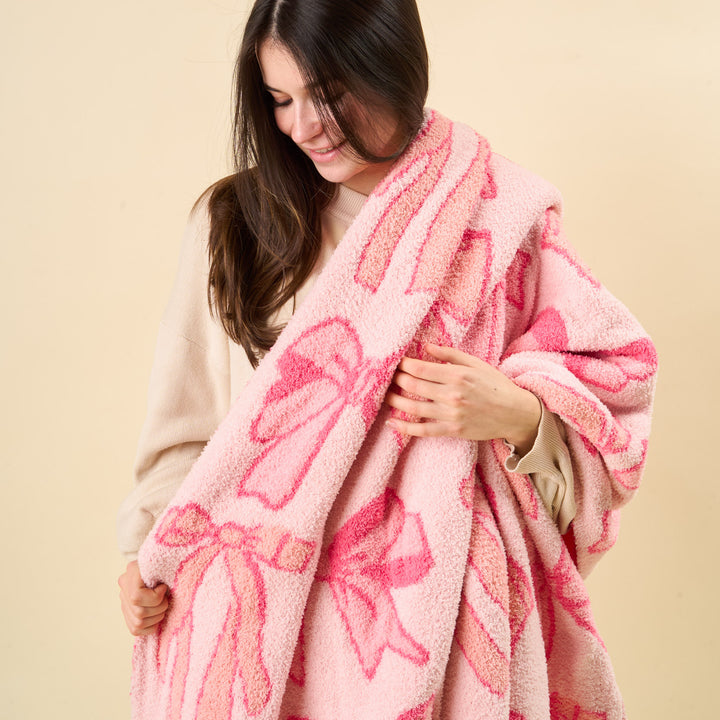 Cozy Dreams Luxe Blanket Blushing Bows