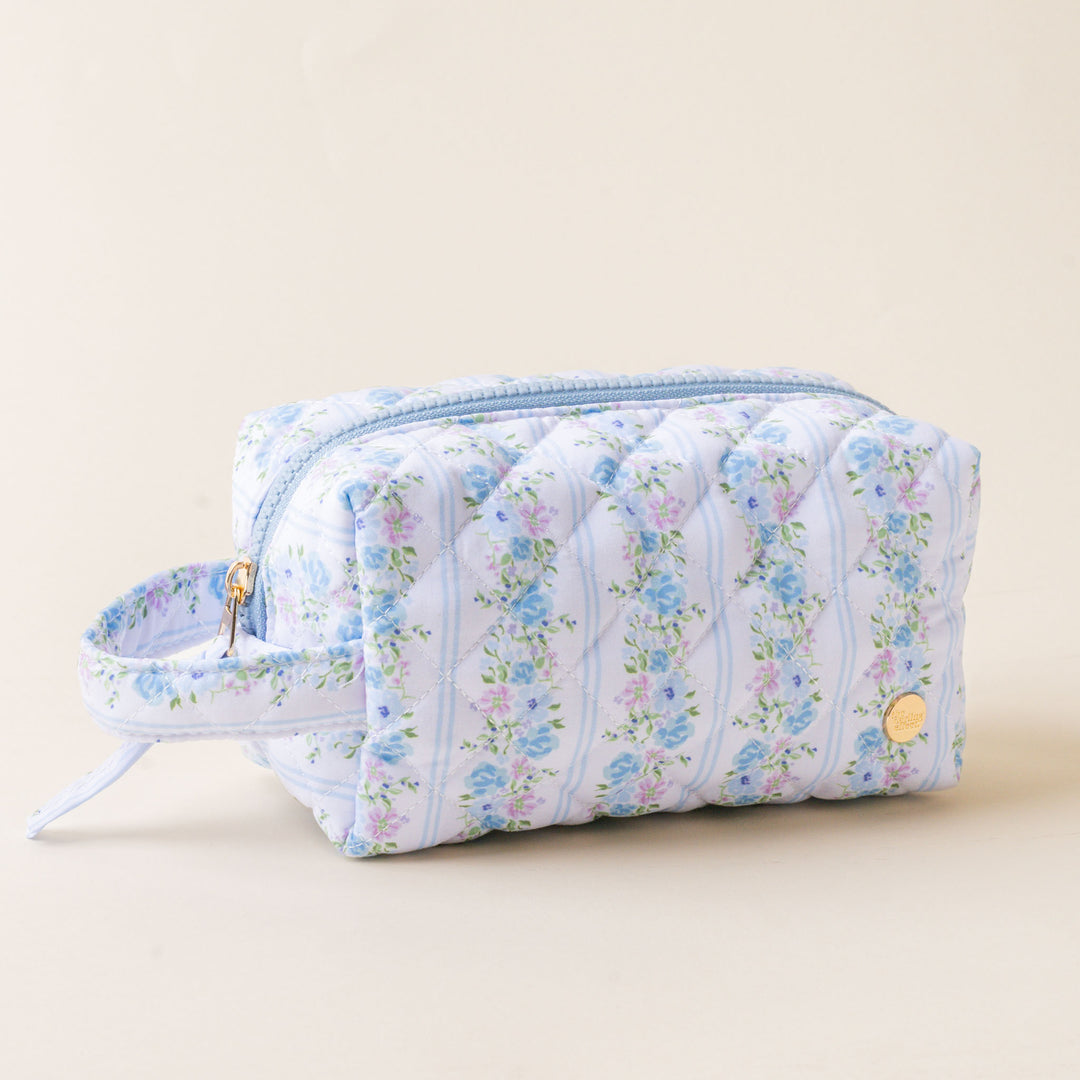 Essentials Quilted Cosmetic  Pouch-Petal Parade Pink