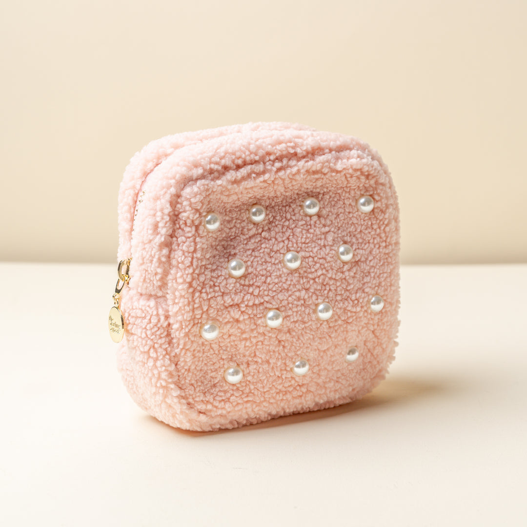 Teddy Pouch Square Pearl