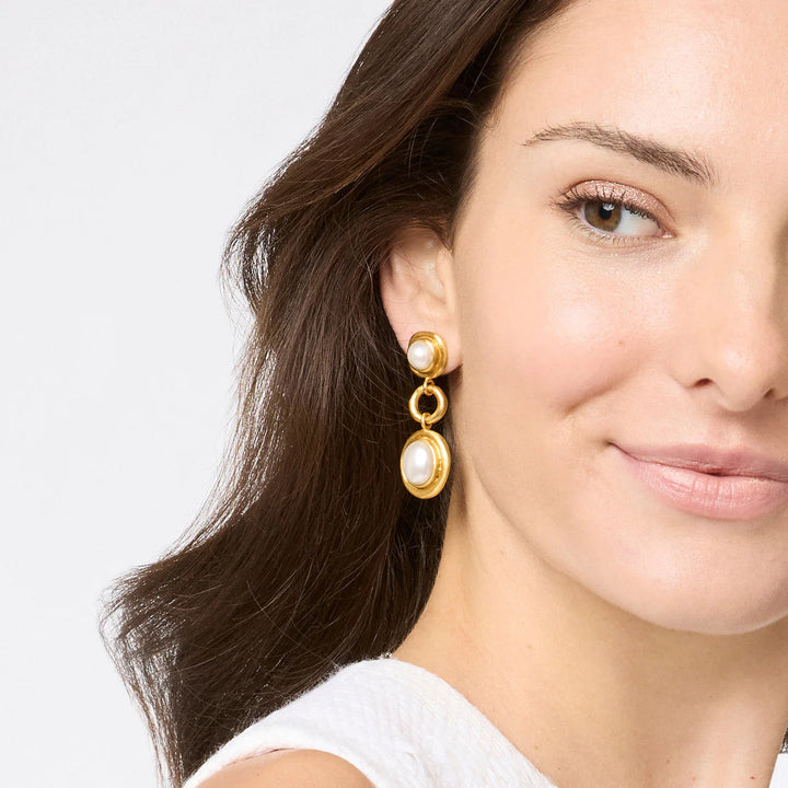 Julie Vos Wave Tier Pearl Earring