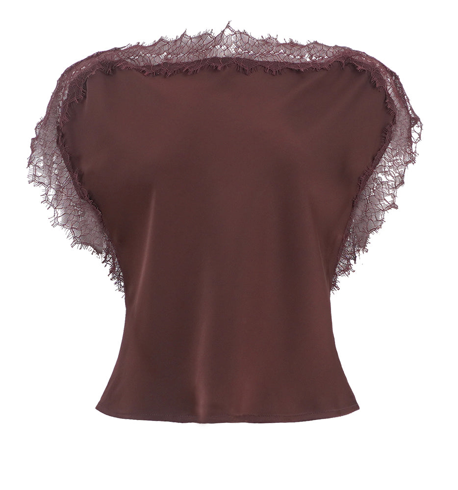 T5622 CHRIS LACE TRIM TOP