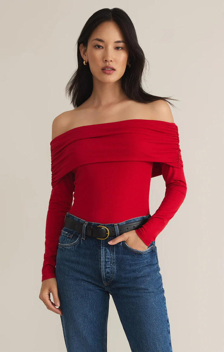 Z Supply Mara Off Shoulder Second Skin Bodysuit