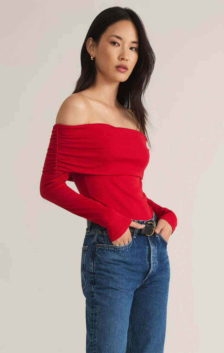 Z Supply Mara Off Shoulder Second Skin Bodysuit