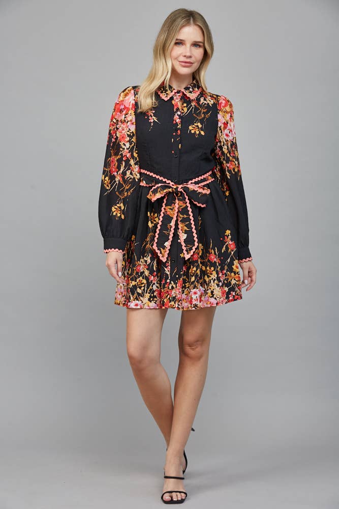 Floral Print Mini Dress