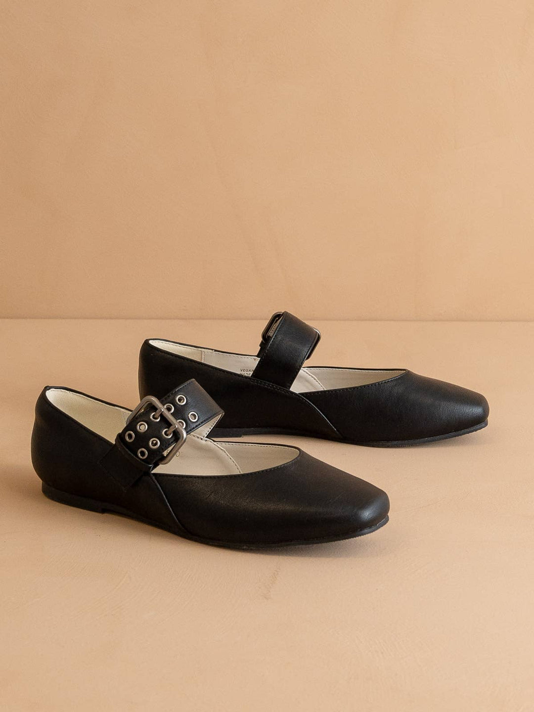 The Soho | Black Ballet Flat with Buckle