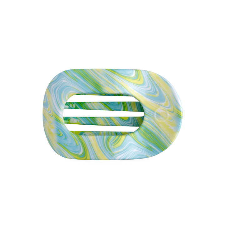 TELETIES - By the Sea Shore | Medium | Flat Round Hair Clip