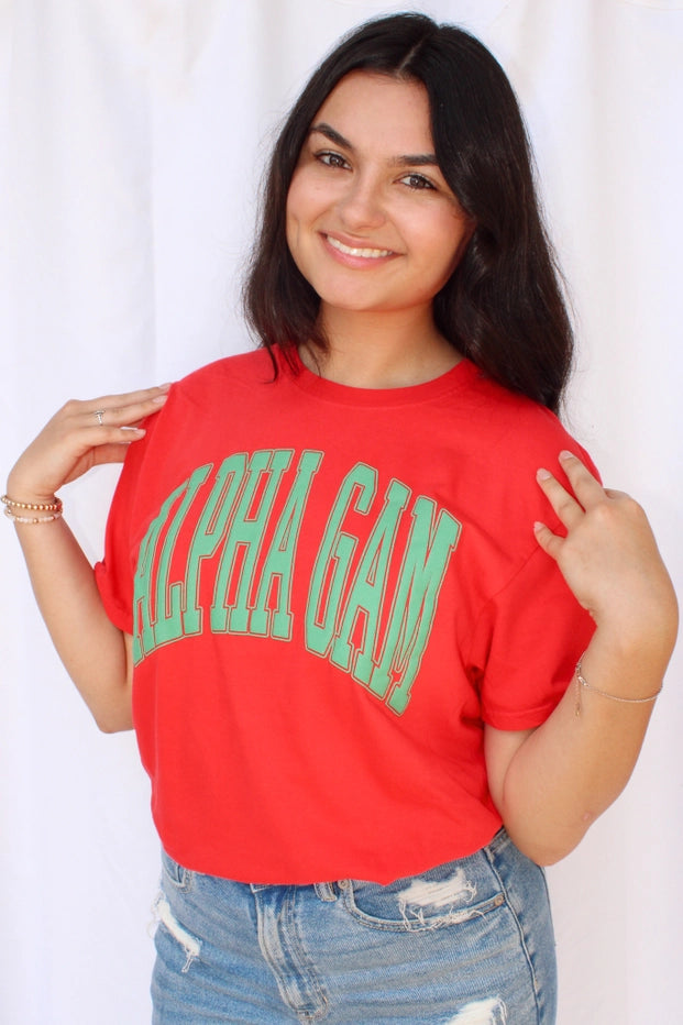 Sorority Varsity Arch Puff Tee