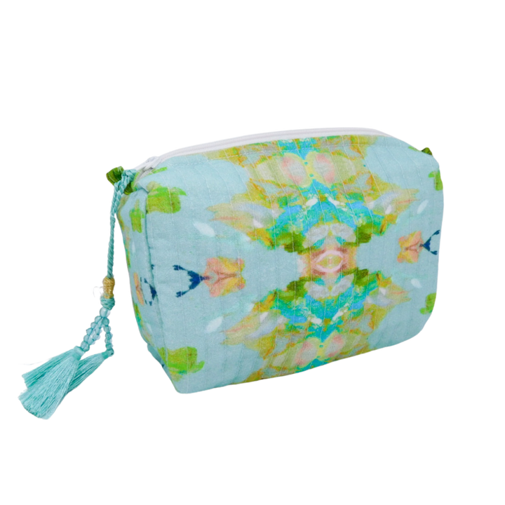 Laura Park Stained Glass Blue Small Cosmetic Bag