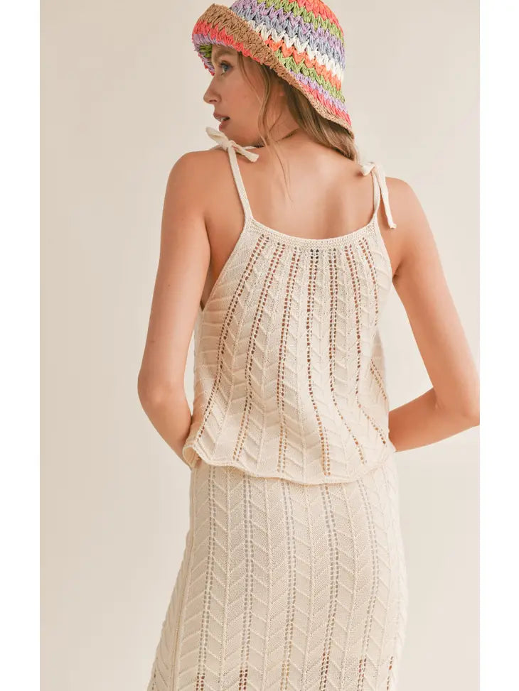 Baby Chevron Pointelle Sweater Tank