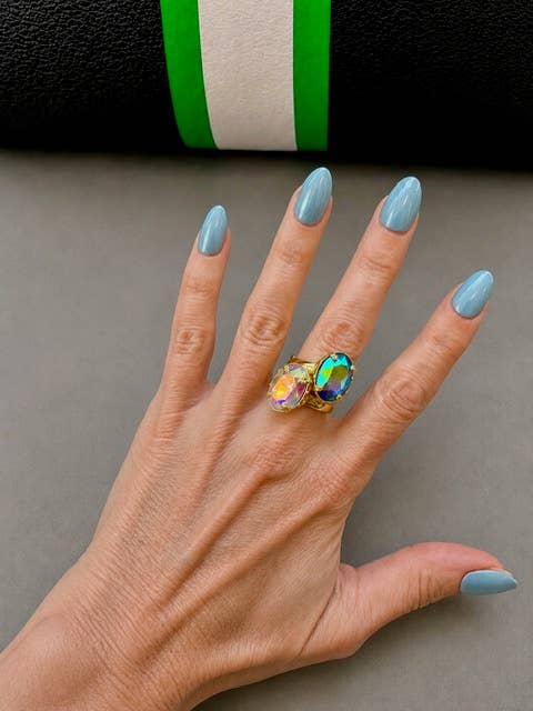 Socialite Adjustable Mini Statement Ring in Stolen Starlight