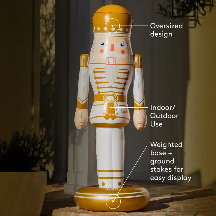FUNBOY Gold Inflatable Nutcracker - 5 ft