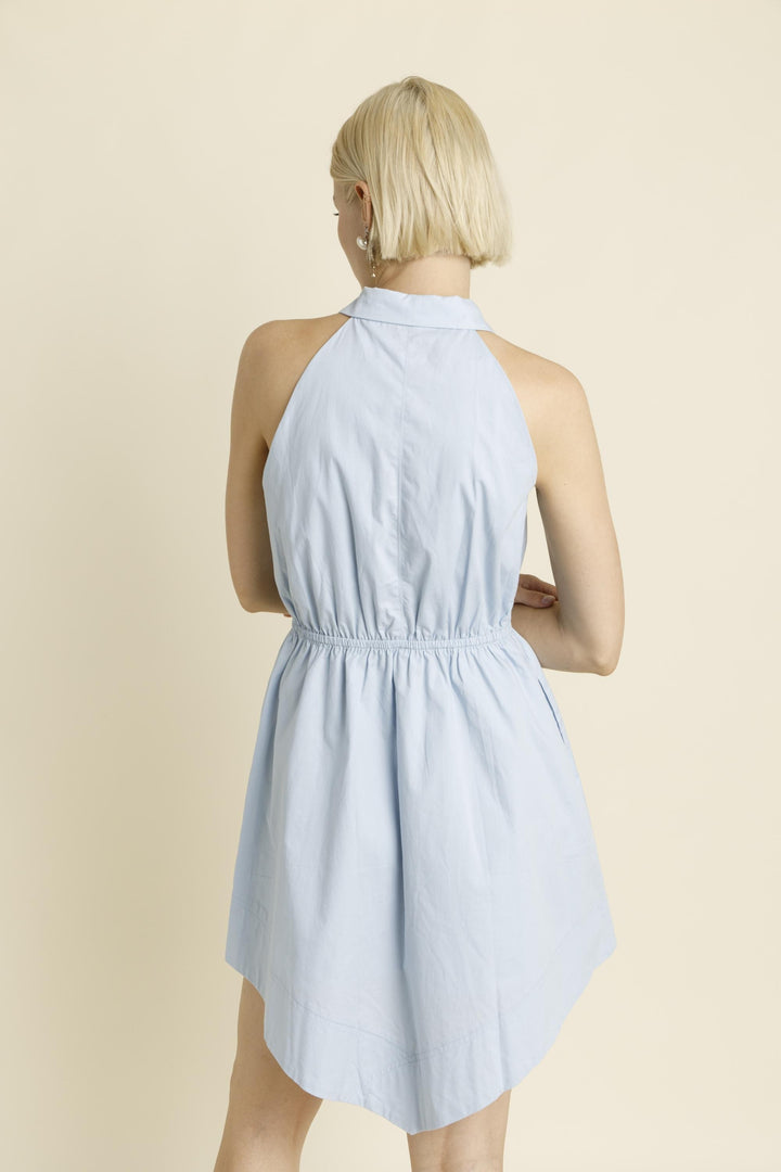 Racerback Poplin Shirt Dress