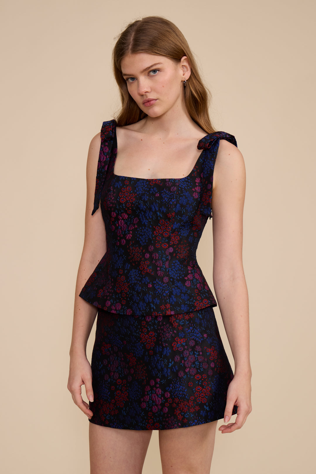 T5623 SABRINA BROCADE TOP