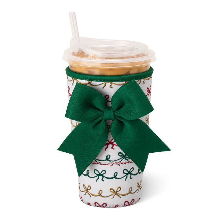 Christmas Bows Iced Cup Coolie (Large)