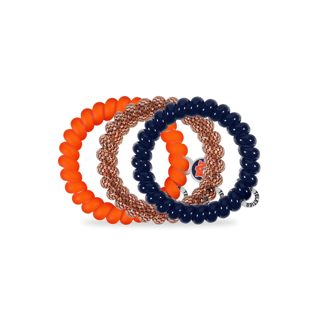 TELETIES - Spiral Hair Coils | Large | War Eagle! Hair Ties