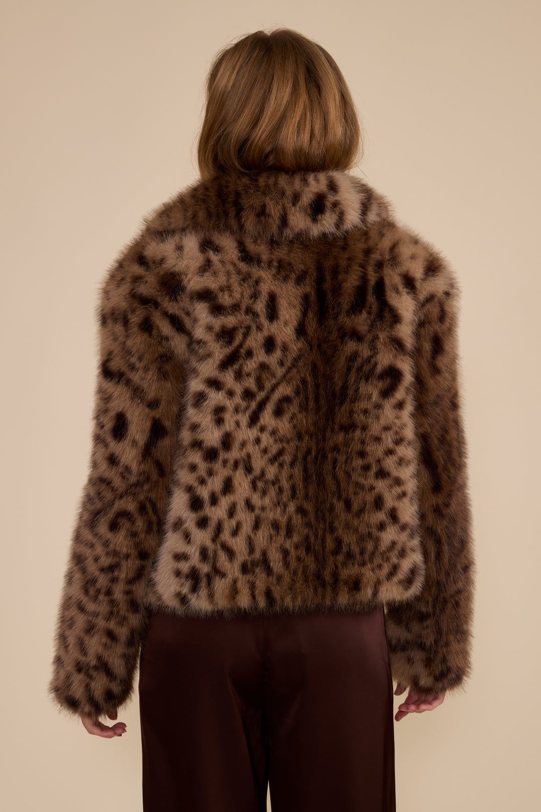 C5724 CHERRY FAUX FUR JACKET