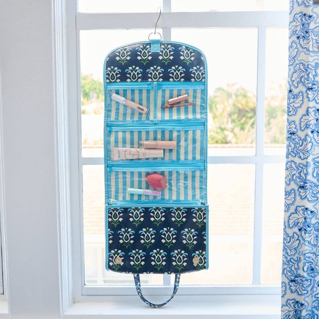 Laura Park Designs - Rosemary Indigo Hanging Travel Case
