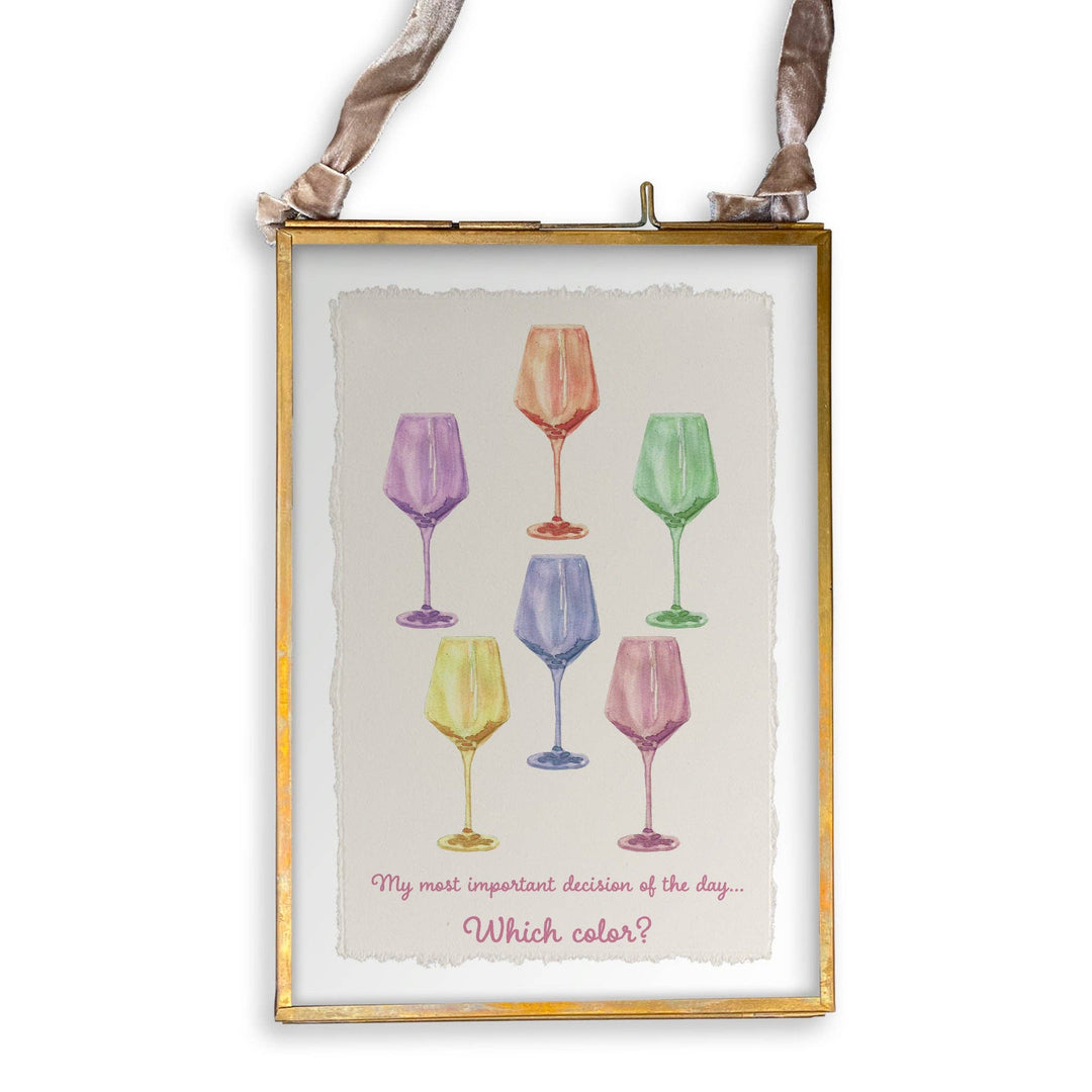 Colorful Wine Glasses Dishtowel