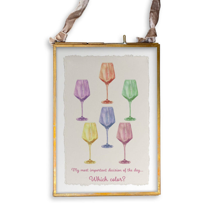 Colorful Wine Glasses Dishtowel