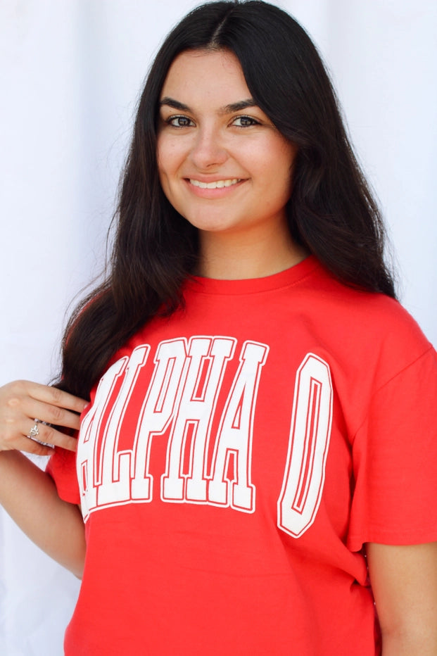 Sorority Varsity Arch Puff Tee