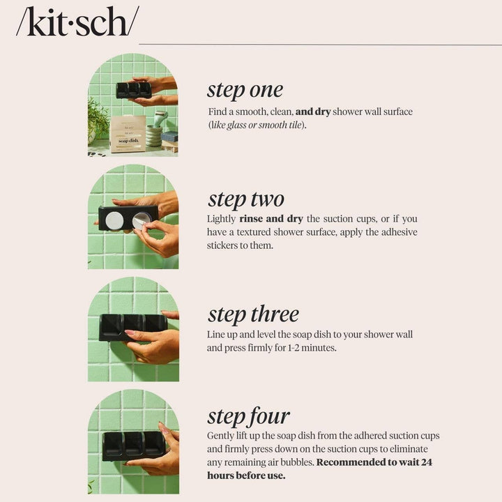 KITSCH - Self-Draining Soap Dish - Black